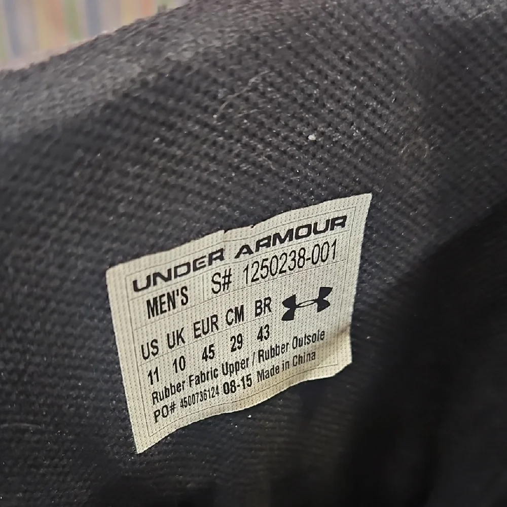 Under Armour Black and Gray Lace-Up Boots